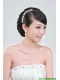 Beautiful Alloy With Pearls Wedding Jewelry Set Including Necklace Earrings And Headpiece