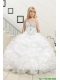 Most Popular Beading and Ruffles White Little Girl Pageant Dress