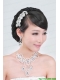 Rhinestone Dignified Necklace And Tiara