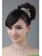 Rhinestone Wedding Jewelry Set In Alloy Including Necklace Earrings And Crown