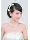 Vintage Style Pearl With Rhinestons Necklace Earring and Headpiece Set