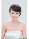 Vintage Style Rhinestons Necklace And Crown with Ivory Pearl