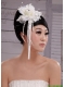 2013 Headpieces Girl White Pearl Flower Bud Silk Hair Hoop