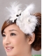 Beautiful Feather Flower Hairpin Wedding and Outdoor Organza Fascinators