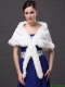 Faux Fur Elegant V-Neck White Faux Fur Wedding Party Wedding Wrap