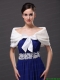 Genuine Bowknot Off Shoulder White Prom Wraps / Shawls