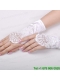 Gorgeous Satin Fingerless Wrist Length Bridal Gloves With Appliques