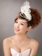 Hairpins Birdcage Veils Feather White Organza Special Occasion and Outdoor