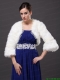 Lace Open Front White Stylish Jacket