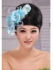 Light Blue Pearl Exclusive Taffeta and Organza Fascinator