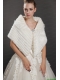 Luxurious Button Faux Fur Fold-over Collar Wrap / Shawl