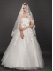 Perfect Lace Appliques Edge Organza Wedding Veil