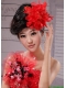Red Best Sale Hat Flower Wedding Headpieces