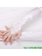 Satin Fingerless Elbow Length Bridal Gloves With Beading And Appliques