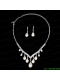 Splendid Big Drop Pearl Ladies Necklace And Earrings Jewelry Set