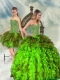 Detachable Beading and Ruffles Multi Color Dresses for Quince