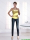 2015 New Style Strapless Yellow Corset with Beading