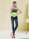 Embroidery and Flowers Sweetheart Corset in Spring Green