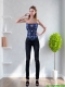 New Style Strapless Navy Blue 2015 Corset with Beading