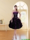 2015 Multi Color A Line Ruffled Strapless Knee length Christmas Party Dresses with Beading