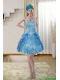 2015 Popular Sweetheart Blue Christmas Party Dresses with Embroidery