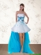 2015 Pretty Multi Color Strapless Christmas Party Dresses with Embroidery and Beading