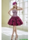 2015 Ruffled Strapless Leopard Prom Dresses in Multi Color