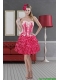 Hot Pink Sweetheart 2015 Pretty Christmas Party Dresses with Pick Ups and Embroidery