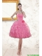 Perfect Sweetheart Rose Pink 2015 Christmas Party Dresses with Beading and Ruffles