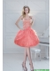 2015 Cheap and Puffy Sweetheart Watermelon Prom Dresses with Beading
