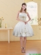 2015 Cheap White Strapless Prom Dress with Embroidery