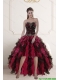 Cheap High Low Sweetheart Multi Color Prom Gown with Ruffles and Beading