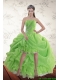 Cheap Spring Green High Low Prom Dresses with Ruffles and Beading