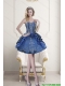 Popular Sweetheart Blue Embroidery and Beading Junior Dresses for 2015