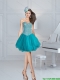 Turquoise Cheap Sweetheart Beaded Prom Dresses for 2015