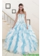2015 Best Appliques and Ruffles Quince Dresses in Multi Color