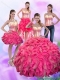 Best Multi Color Dress for Quinceanera with Ruffles and Beading