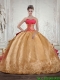 Classical Strapless Multi Color Quinceanera Dress with Beading and Embroidery