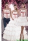 Classical White Quince Dresses with Appliques and Ruffled Layers for 2015