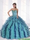 Wonderful Multi Color Quince Dresses with Beading and Ruffles for 2015