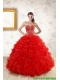 2015 Cheap Fashionable New Style Quince Dresses With Beading and Ruffles