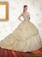 2015 Romantic Cheap Champagne Sequined Quinceanera Dresses with Pick Ups and Sequins