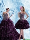 Elegant Sweetheart Burgundy Quinceanera Dress with Ruffles and Beading