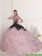 Wonderful Sweetheart Cheap Quinceanera Dresses in Pink with Beading and Ruffles