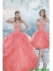 2015 New Style Beading Quinceanera Dresses in Watermelon