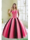 Beautiful Multi Color Sweetheart Beading Quince Dress for 2015