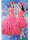 Pretty Rose Pink Quince Dresses with Ruffles and Beading for 2015