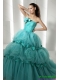 Best Floor Length 2015 Quinceanera Dresses with Hand Made Flowers and Beading