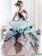 Best Ruffles Multi Color 2015 Quinceanera Dresses with Hand Made Flowers