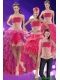 2015 New Styles Beading and Lace Quinceanera Dresses in Hot Pink